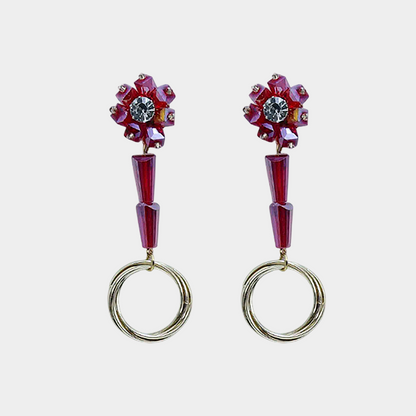 "Radiant Blossoms: Exquisite Statement Earrings"