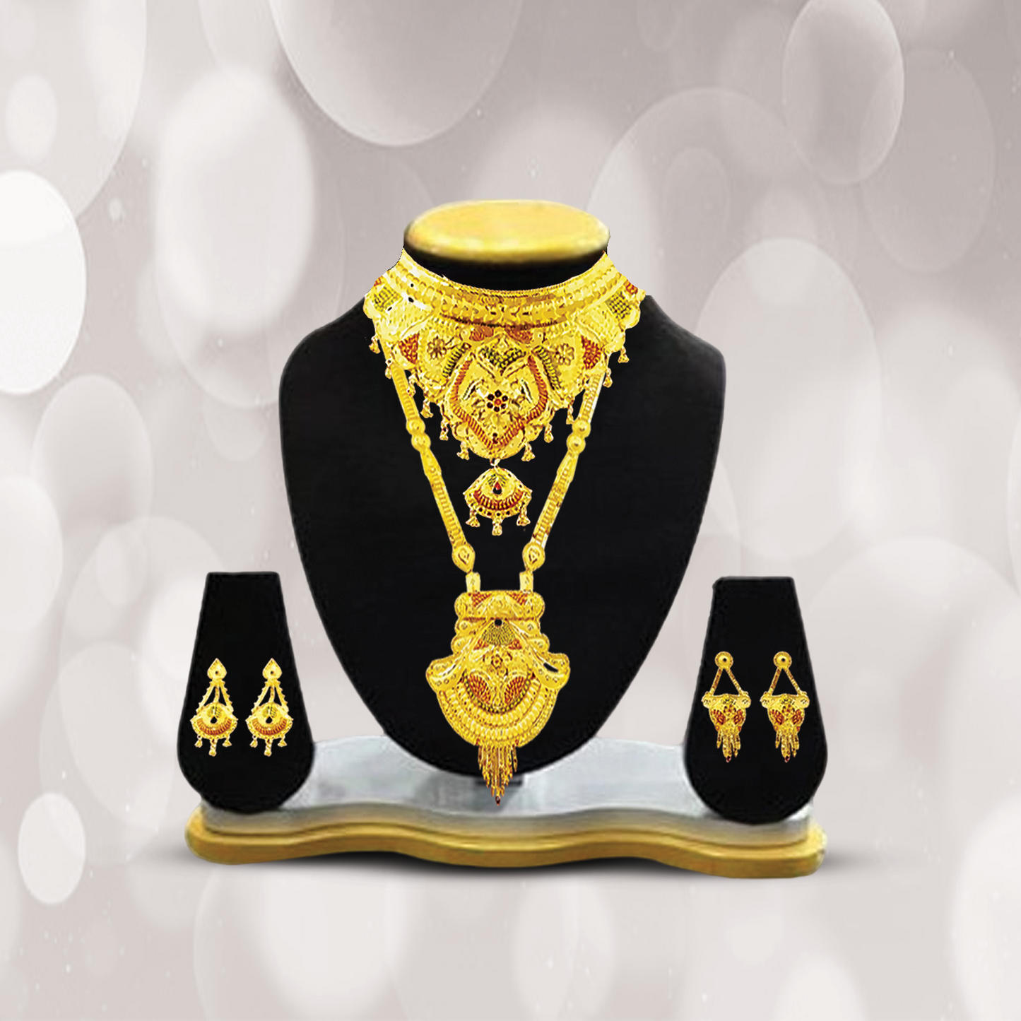 Buy one Get one 2 Gram Gold plated Combo Necklace Set for special Diwali festival