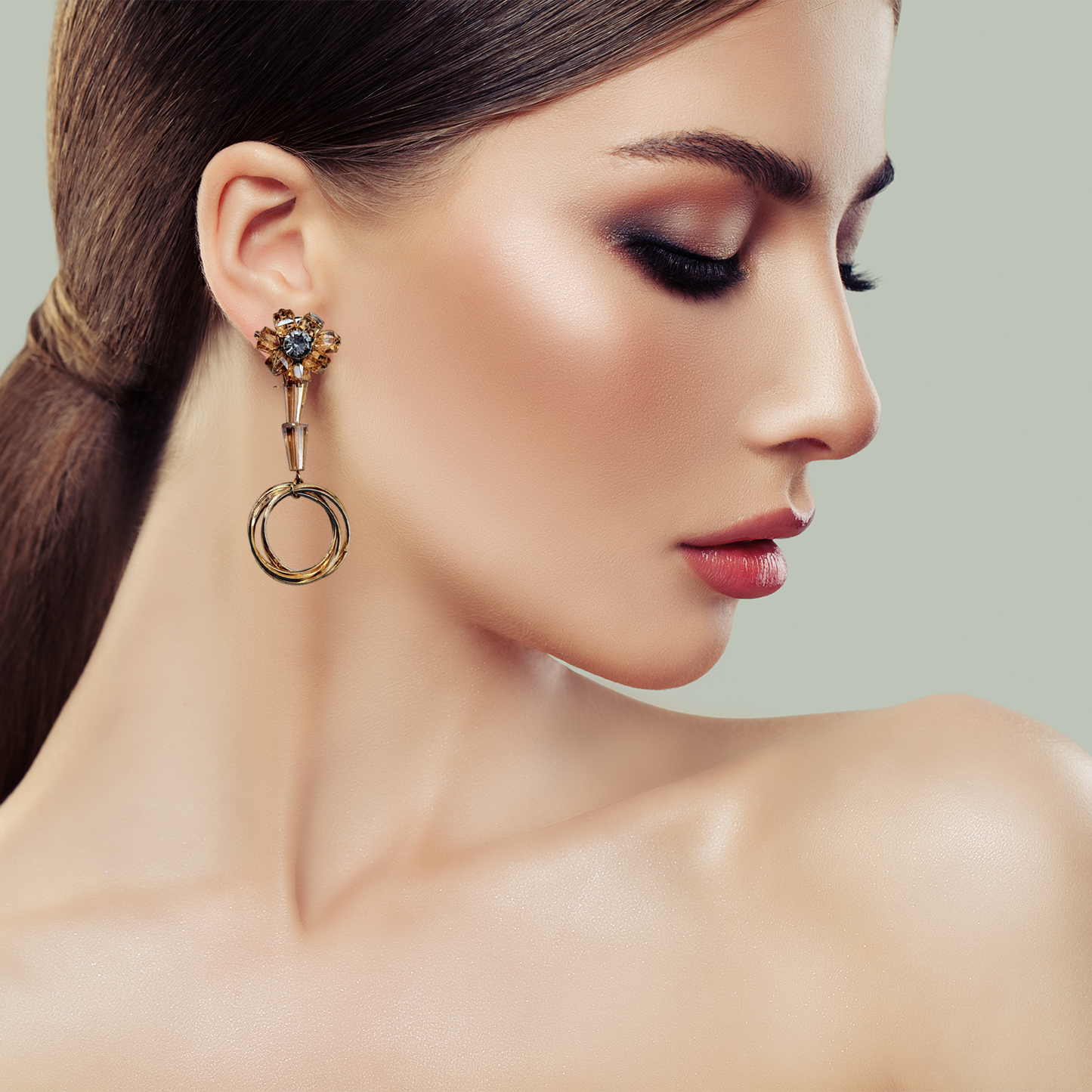 "Radiant Blossoms: Exquisite Statement Earrings"