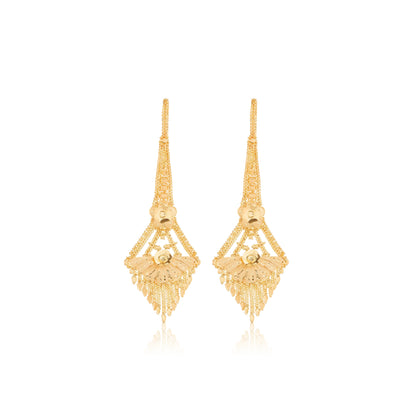 Gold-Plated Bridal Jhumka Earrings | Traditional & Trendy Jewelry Attractive Sister