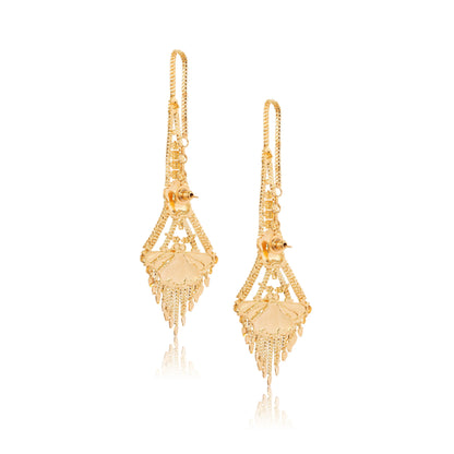 Gold-Plated Bridal Jhumka Earrings | Traditional & Trendy Jewelry Attractive Sister