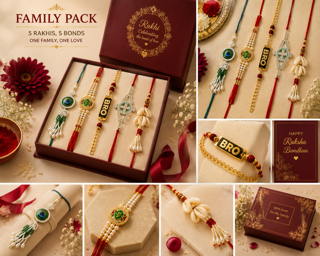 Special Rakhi family pack of 5