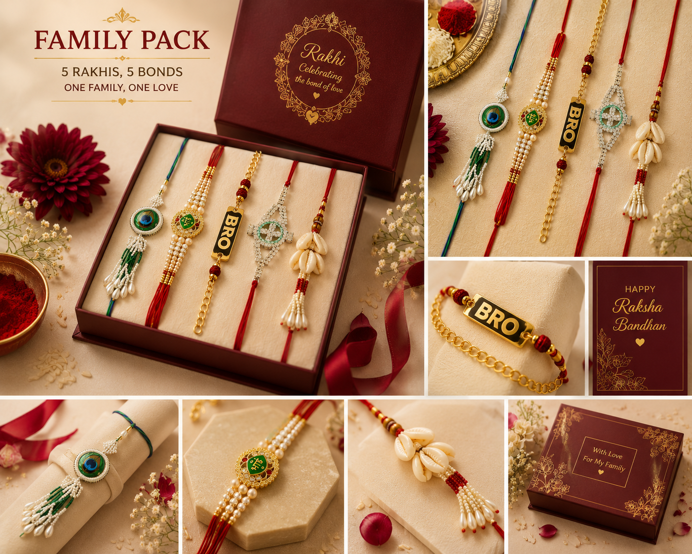 Special Rakhi family pack of 5