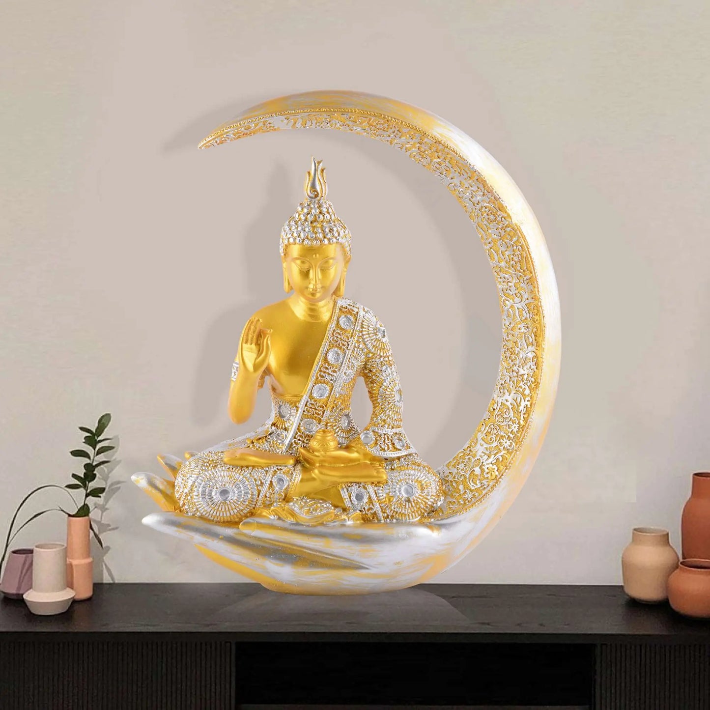 M/S PREM CRAFTS  Gautam Buddha Statue Showpiece Idol Figurine for Feng Sui, Vastu, Home Decor, Office, Diwali, Gifting, Living Room, Bedroom, Study Table -22 M/S PREM CRAFTS