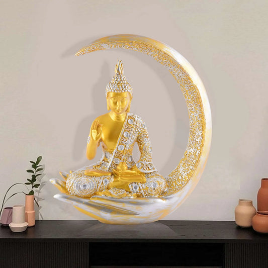 M/S PREM CRAFTS  Gautam Buddha Statue Showpiece Idol Figurine for Feng Sui, Vastu, Home Decor, Office, Diwali, Gifting, Living Room, Bedroom, Study Table -22 M/S PREM CRAFTS