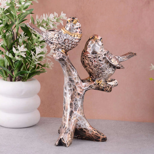 M/S PREM CRAFTS  Resin Handcrafted Birds Couple On Tree Showpiece Bird Statue For Home Dcor Living Room Bedroom Table Top Antique Garden Decoration Items-01 M/S PREM CRAFTS