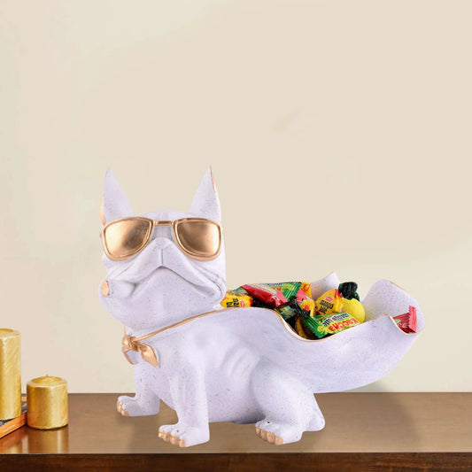 M/S PREM CRAFTS  Cool Dog Showpiece with Plate for Home Dcor Item | Kitchen,Bedroom,Office,Dinning Table Decorative Item -13 M/S PREM CRAFTS