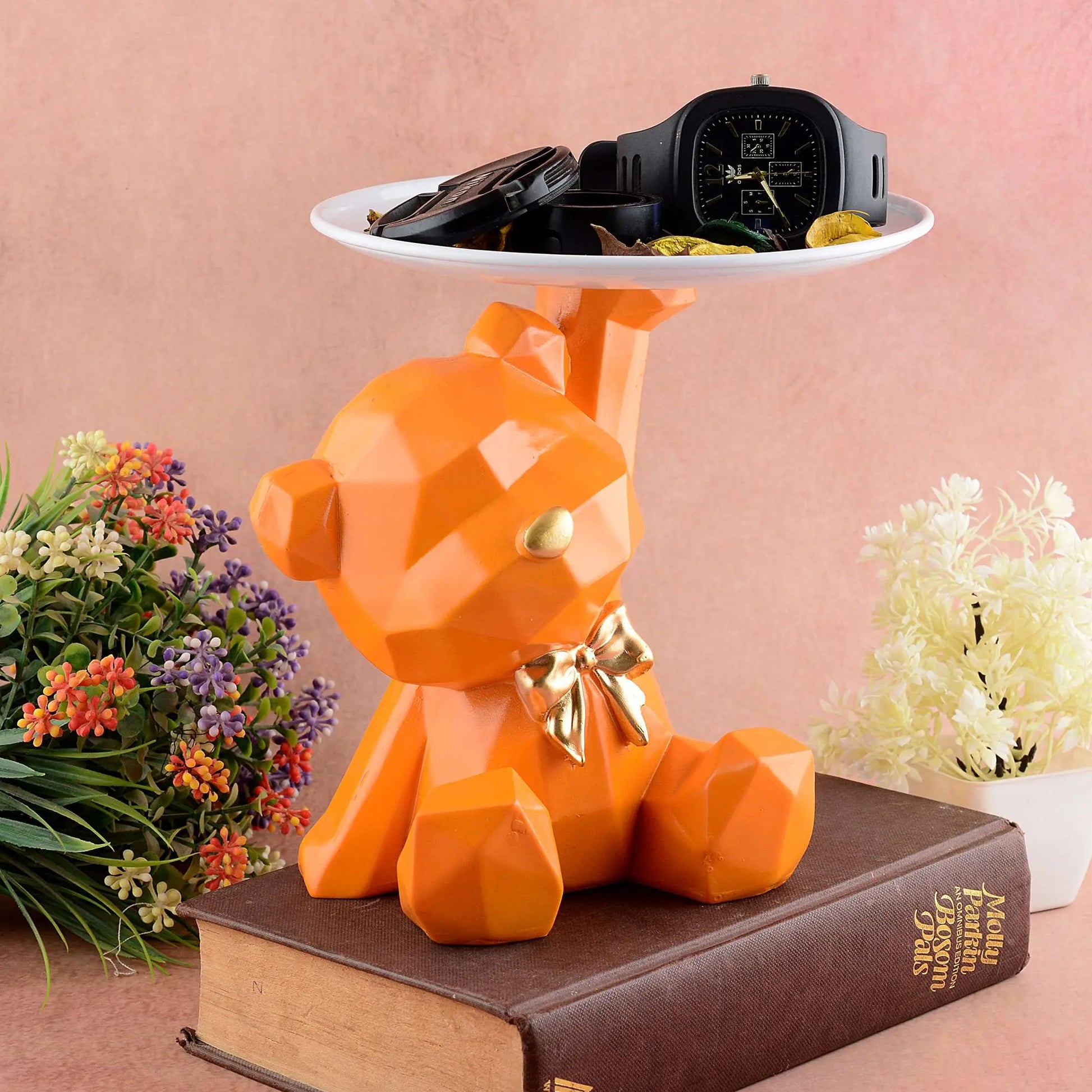 M/S PREM CRAFTS  Cool Taddy Bear Showpiece for Home Decorative Showpiece | Taddy Bear with Paltter Statue for Home Decor Showpiece | Home Kitchen Decor | Office Decorative Item -1 M/S PREM CRAFTS