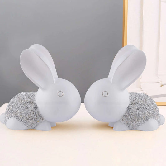 M/S PREM CRAFTS  Rabbit Cute Pair Statue for Home Decor Showpiece | Kids Room Decorative Showpiece (White) M/S PREM CRAFTS