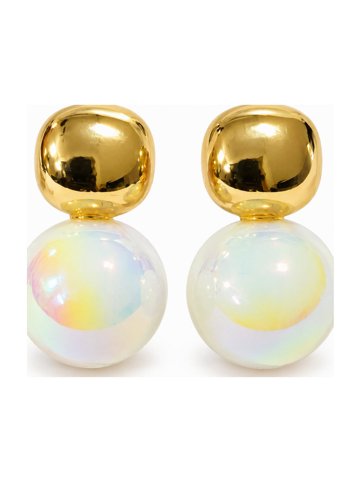 Chunky Nugget Pearl Drops Gold - Attractive Sister