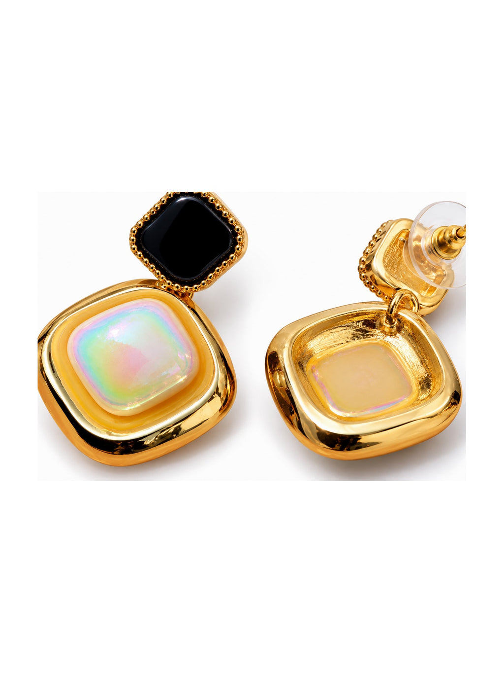 Onyx Opal Square Drops - Attractive Sister