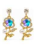 Crystal Rose Pearl Drops Blue-Yellow - Attractive Sister
