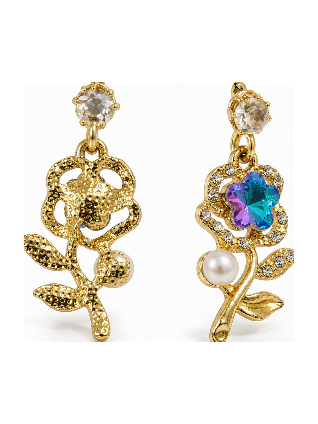 Crystal Rose Pearl Drops Blue-Yellow - Attractive Sister