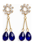 Crystal Wreath Twin Teardrops Blue - Attractive Sister