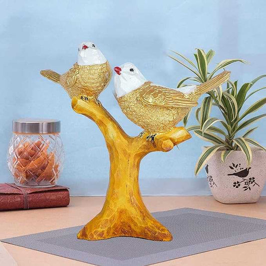M/S PREM CRAFTS  Resin Handcrafted Birds Couple On Tree Showpiece Bird Statue For Home Dcor Living Room Bedroom Table Top Antique Garden Decoration Items-03 M/S PREM CRAFTS