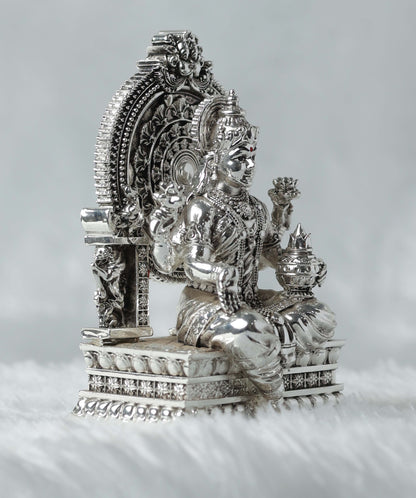 Gold and Silver Plated Maa Laxmi Ji Statue - 165g, 3.75" x 1.75" x 2.25" - Prosperity Idol