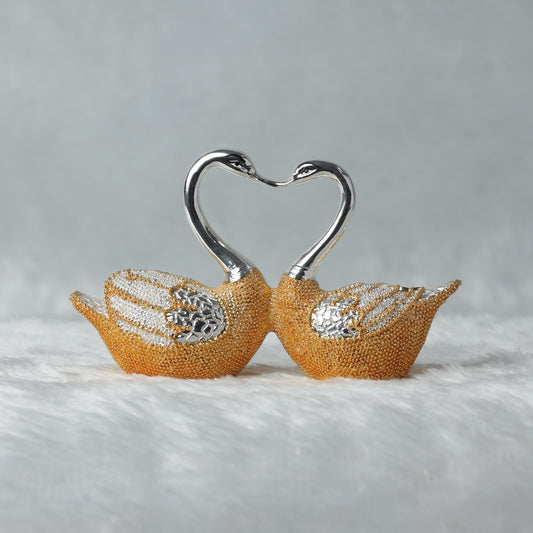 Gold and Silver Plated Love Birds - Romantic Home Decor