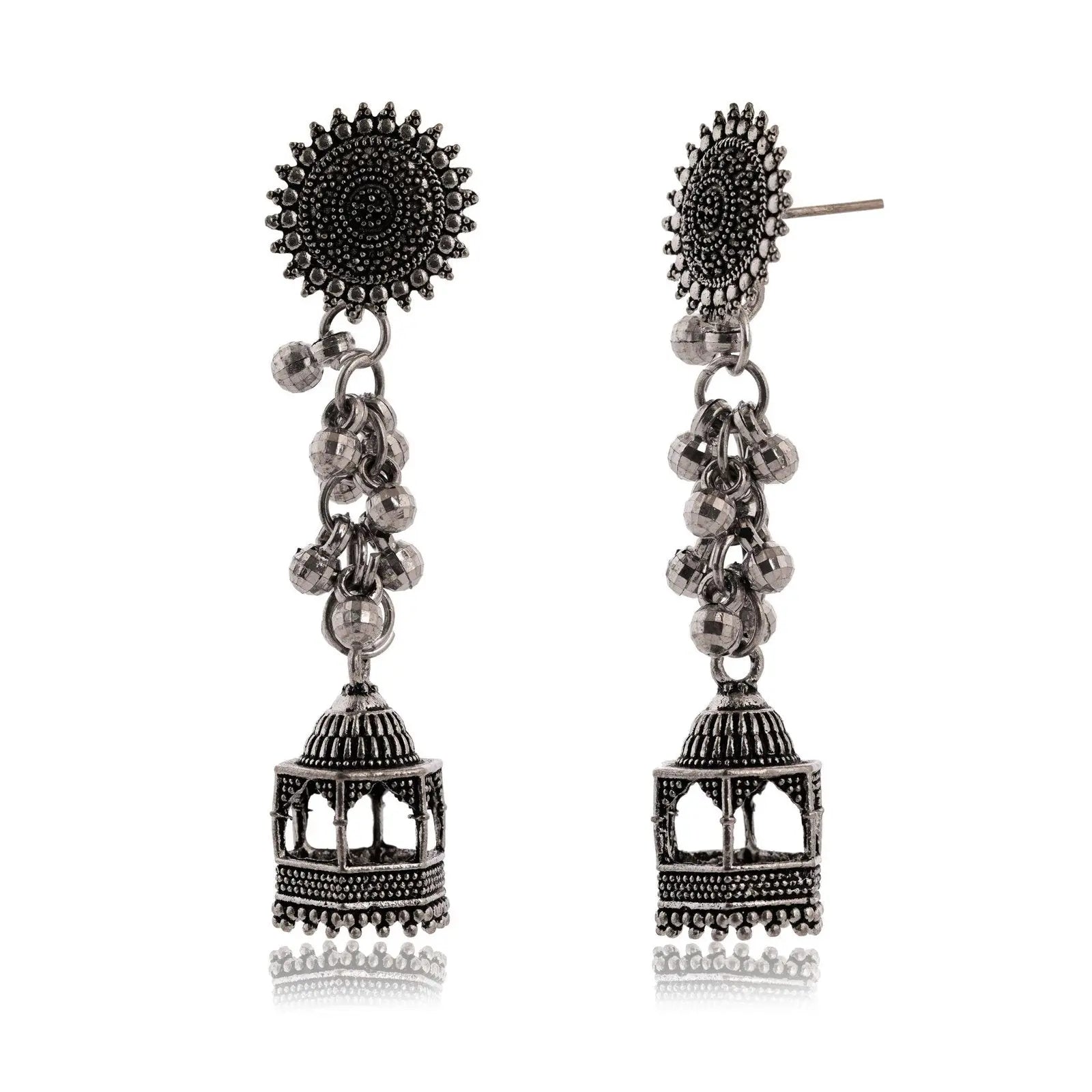 Women’s Indian Bollywood Stylish AZ838-OXidised Drop Dangles Earrings Traditional Ethnic Jhumka/Jhumki Earrings for Women Attractive Sister