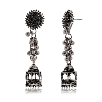 Women’s Indian Bollywood Stylish AZ838-OXidised Drop Dangles Earrings Traditional Ethnic Jhumka/Jhumki Earrings for Women Attractive Sister