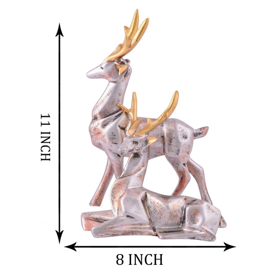 M/S PREM CRAFTS  Resin Deer Head Showpiece Animal Figurine for Table Top Good Luck Vaastu Statue -02 M/S PREM CRAFTS