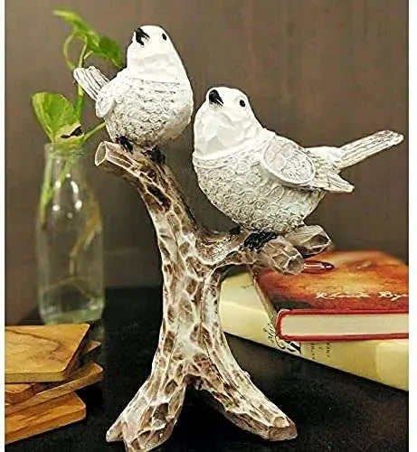 M/S PREM CRAFTS  Resin Handcrafted Birds Couple On Tree Showpiece Bird Statue For Home Dcor Living Room Bedroom Table Top Antique Garden Decoration Items-06 M/S PREM CRAFTS