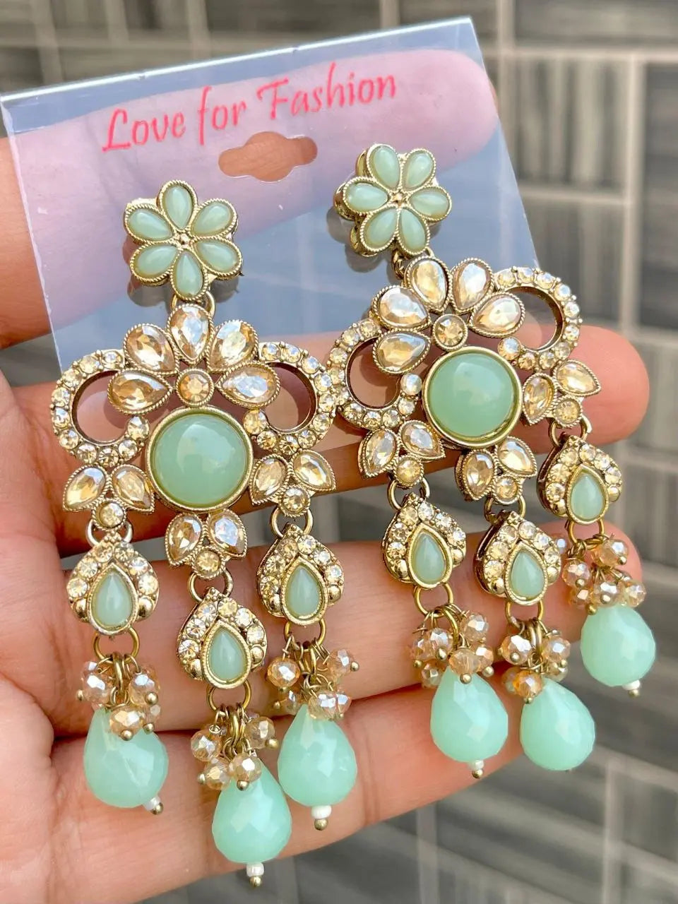 Trending Kundan Meenakari Chandbali Earrings with Red Jhumki – Party, Wedding & Festival Wear RE