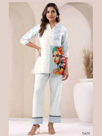 African Woman Art Print Co-ord Set for Women Stylish Poly Rayon 2pc Outfit Trendy & Comfortable Wholesale Prices RE