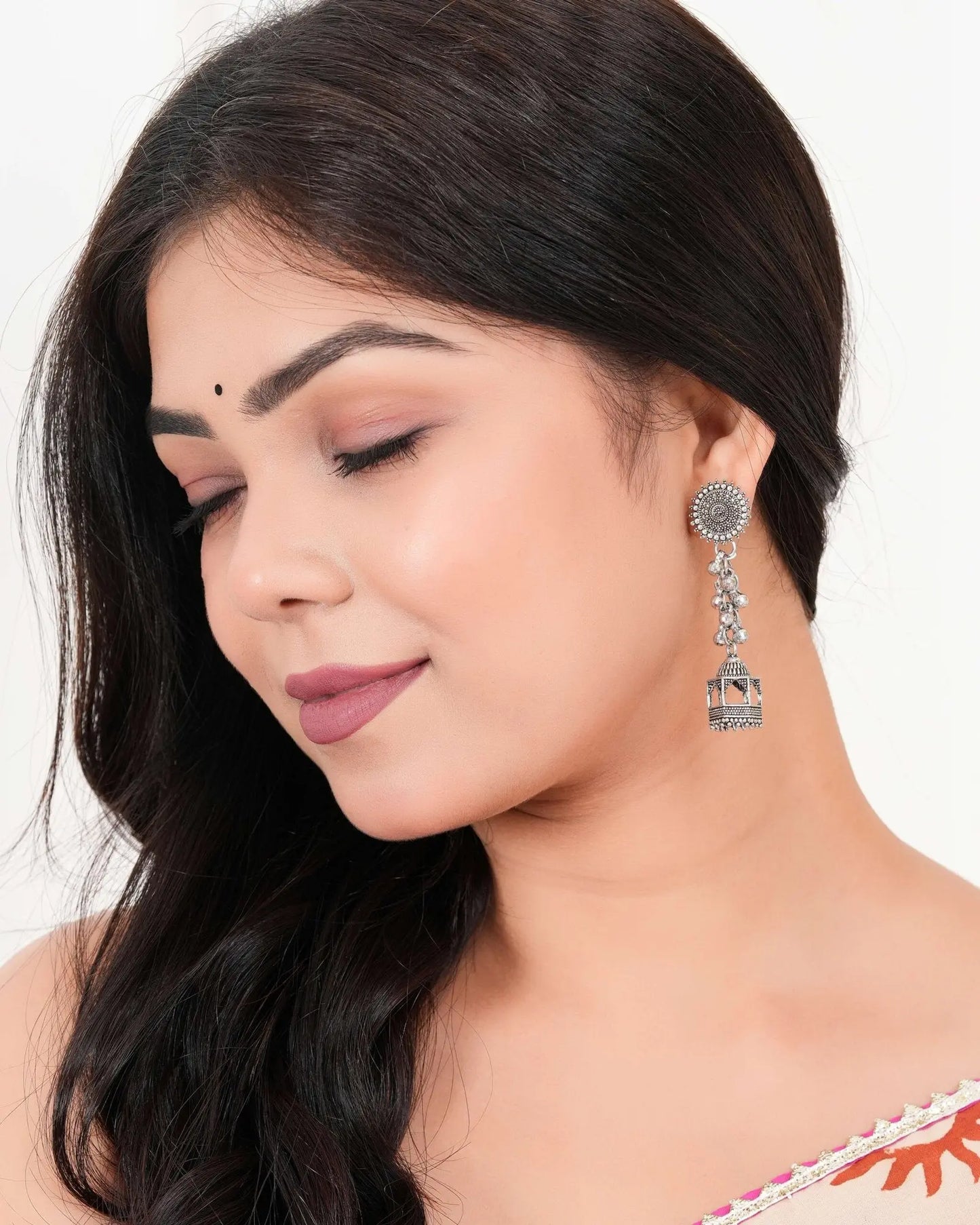 Women’s Indian Bollywood Stylish AZ838-OXidised Drop Dangles Earrings Traditional Ethnic Jhumka/Jhumki Earrings for Women Attractive Sister