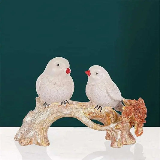 M/S PREM CRAFTS  Resin Handcrafted Birds Couple On Tree Showpiece Bird Statue For Home Dcor Living Room Bedroom Table Top Antique Garden Decoration Items-05 M/S PREM CRAFTS