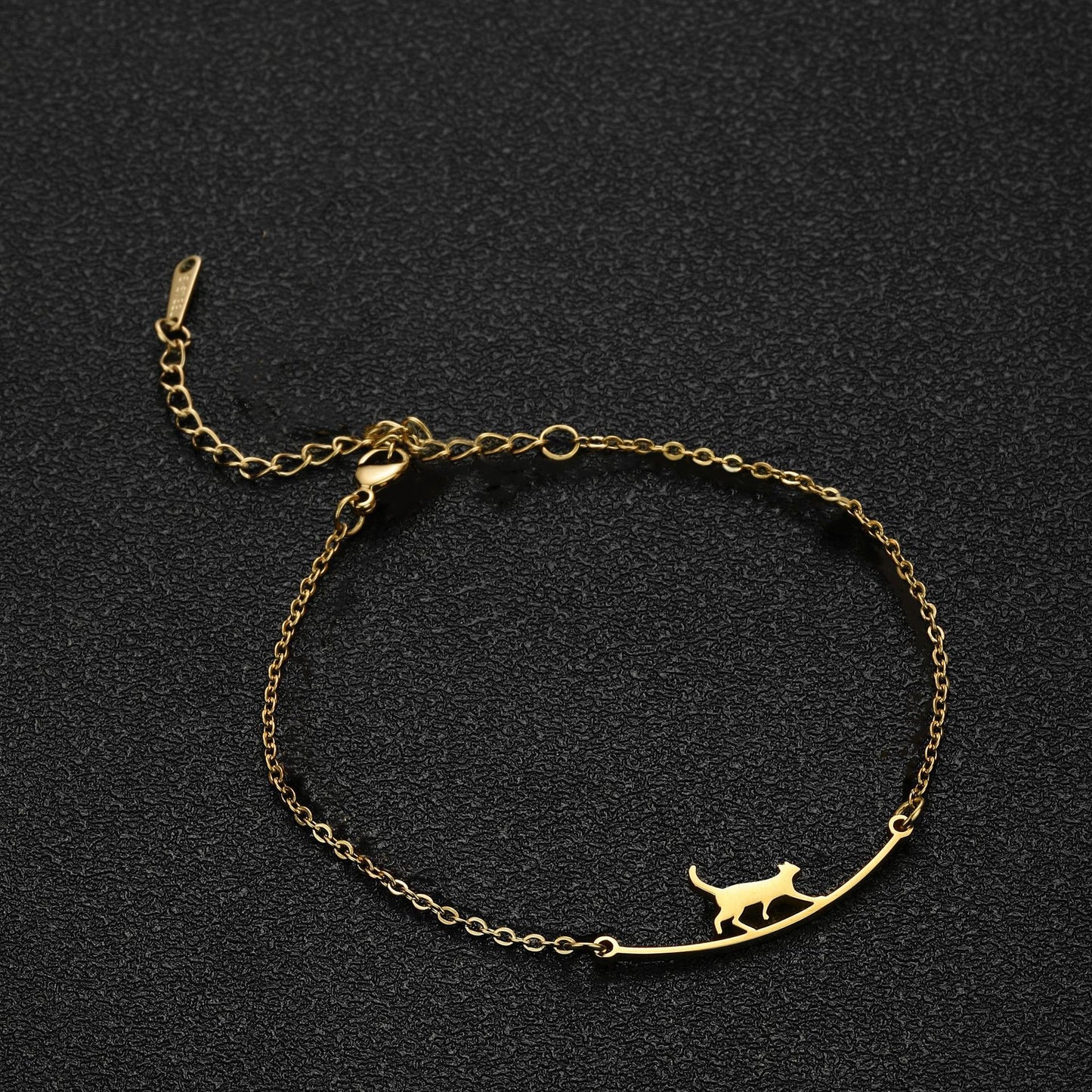 Women's Cute Walking Cat Anklet