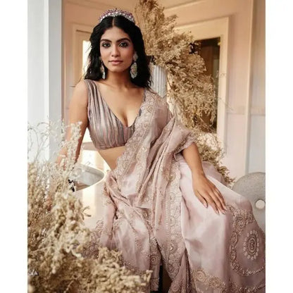 Luxe Organza Wedding Set with Rich Embroidery & Statement Blouse Celebration Ready Look RE