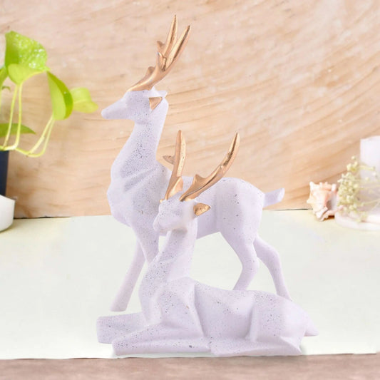 M/S PREM CRAFTS  Resin Deer Head Showpiece Animal Figurine for Table Top Good Luck Vaastu Statue -03 M/S PREM CRAFTS
