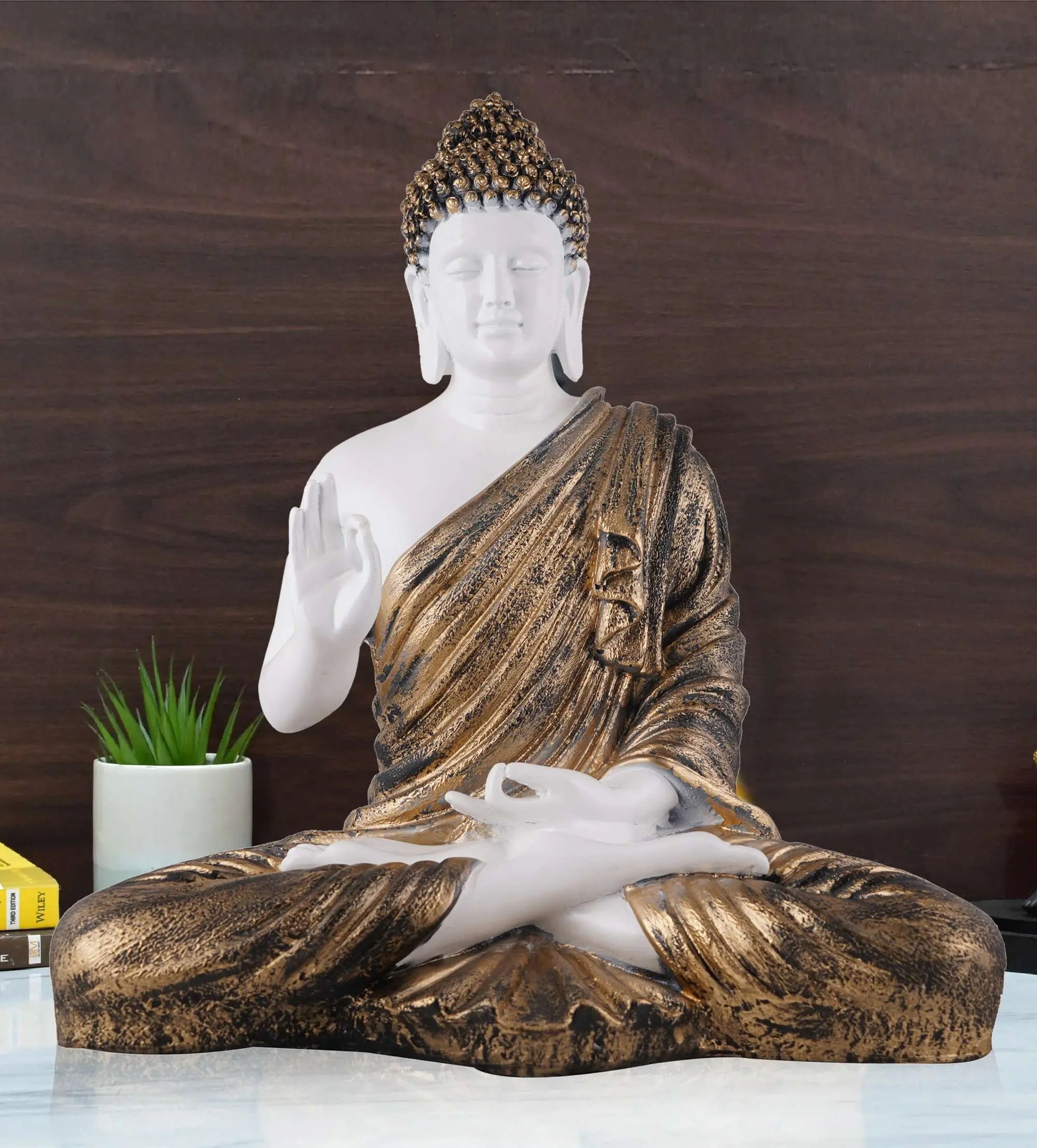 M/S PREM CRAFTS  Gautam Buddha Statue Showpiece Idol Figurine for Feng Sui, Vastu, Home Decor, Office, Diwali, Gifting, Living Room, Bedroom, Study Table -4 M/S PREM CRAFTS