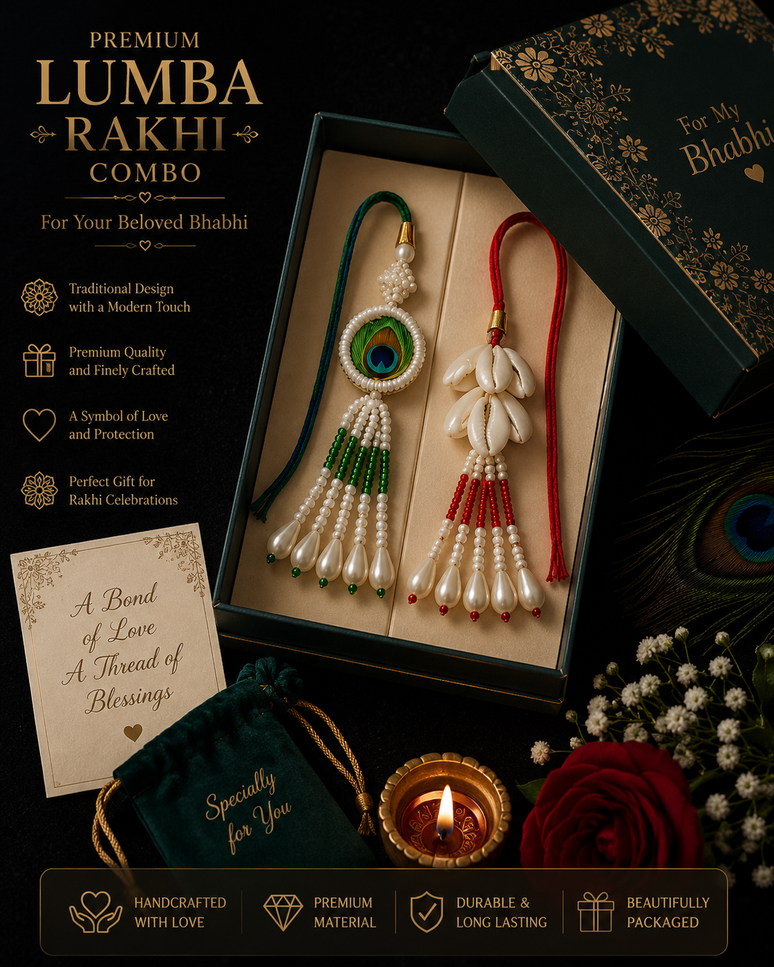 Special Lumba rakhi combo for Bhabhi