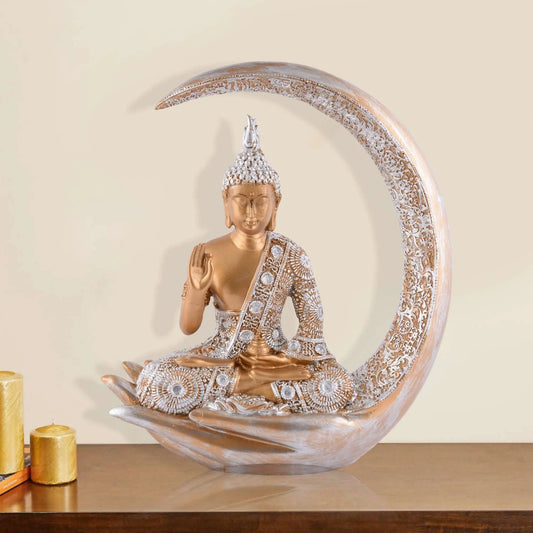 M/S PREM CRAFTS  Gautam Buddha Statue Showpiece Idol Figurine for Feng Sui, Vastu, Home Decor, Office, Diwali, Gifting, Living Room, Bedroom, Study Table -23 M/S PREM CRAFTS