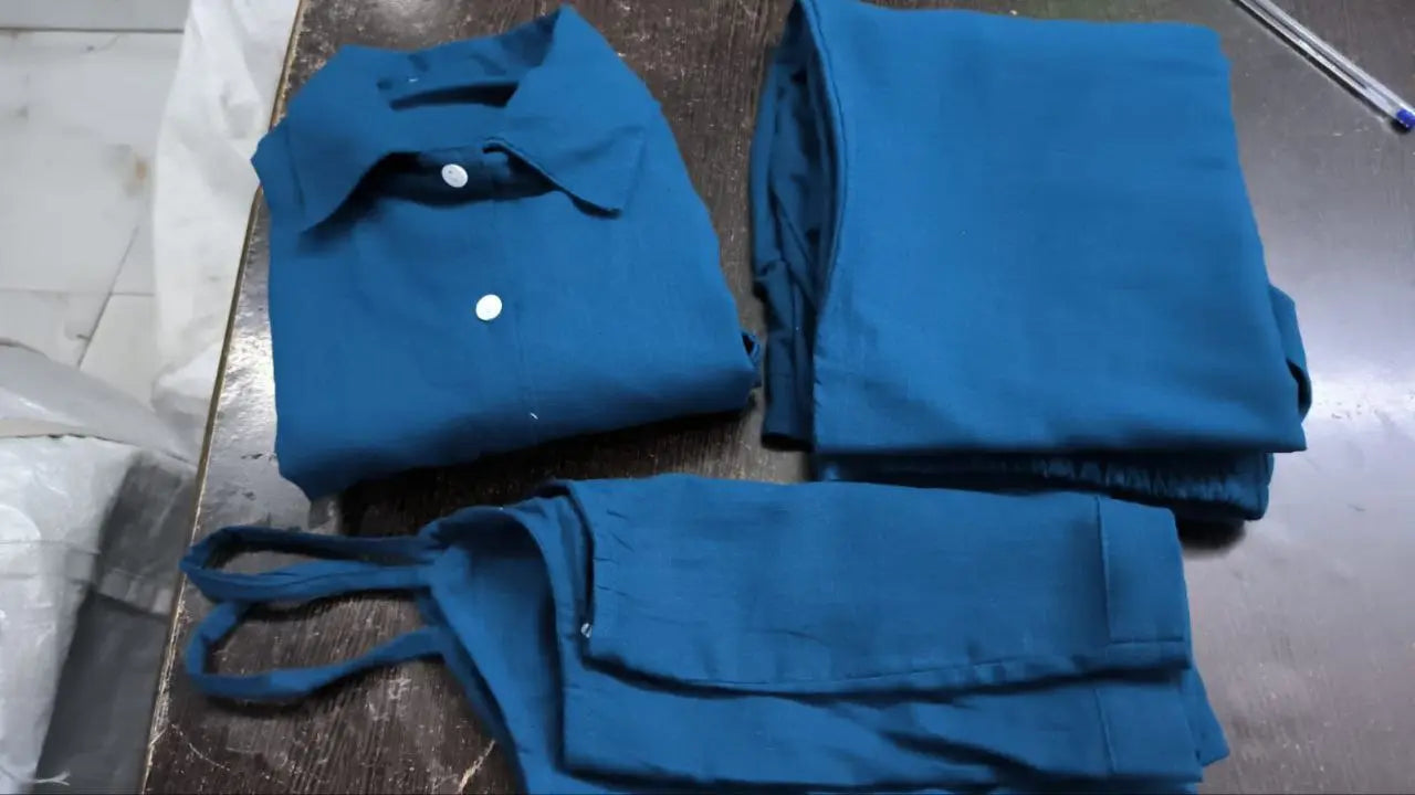 Women's Premium Cotton Slub 3-Piece Co-Ord Set | Stylish Button Shirt, Crop Top & Pants | Trendy Festive & Casual Wear RE