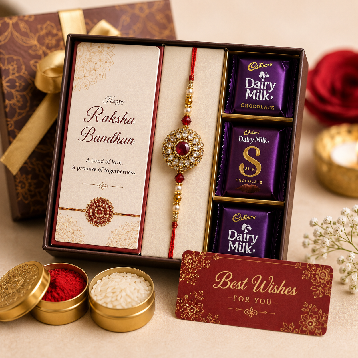 Rakhi with chocklet combo set for Brother