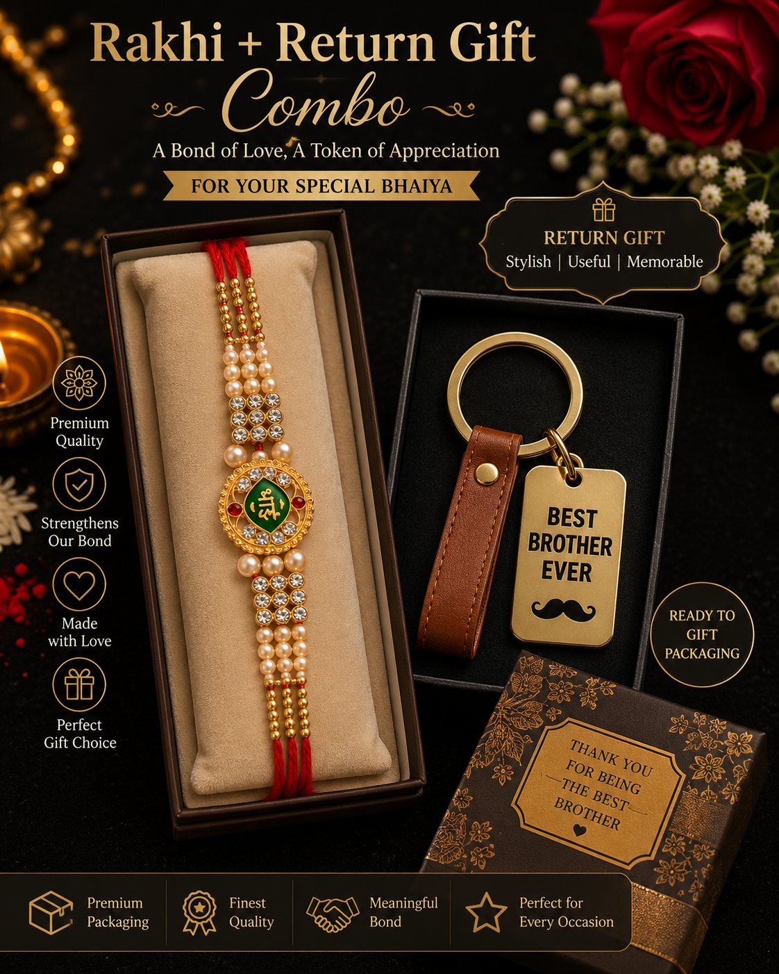 Special Rakhi with REturn gift combo