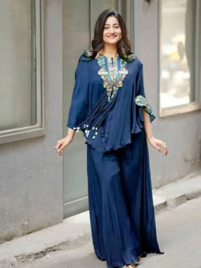 Designer Chinon Palazzo Dress Indo Western Style RE