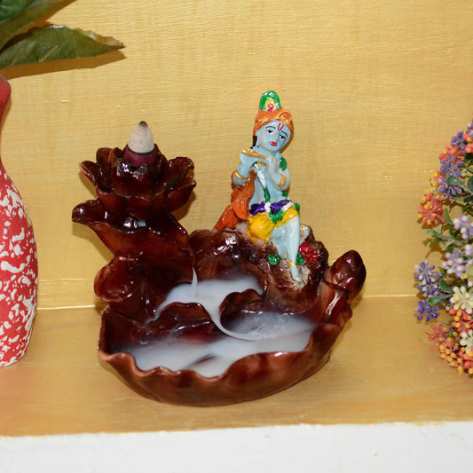Krishna Smoke Fountain Incense Burner Backflow Incense Idol Gift Item/Gift Item M/S PREM CRAFTS