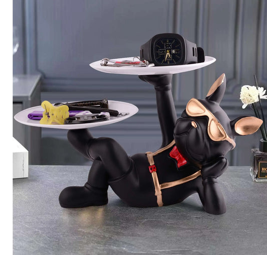 M/S PREM CRAFTS  Cool Dog Showpiece with Plate for Home Dcor Item | Kitchen,Bedroom,Office,Dinning Table Decorative Item -06 M/S PREM CRAFTS